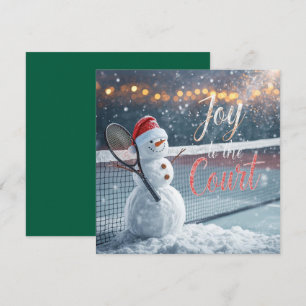 Cartes Pour Fêtes Annuelles Tennis Noël Avec Bonhomme de Neige  Fête de Fins d