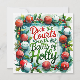 Cartes Pour Fêtes Annuelles Tennis Racket thème de Noël