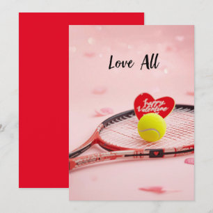 Cartes Pour Fêtes Annuelles Tennis Saint-Valentin avec AMOUR pour joueur