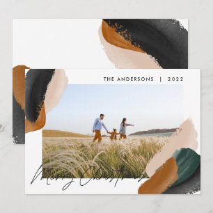 Cartes Pour Fêtes Annuelles Terre cuite verte moderne minime aquarelle photo