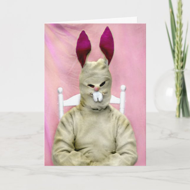 Cartes Pour Fêtes Annuelles Terrible lapin de Pâques (Devant)
