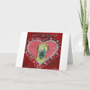 Cartes Pour Fêtes Annuelles Terrier blond comme les blés doucement enduit