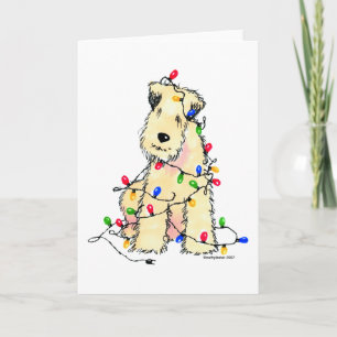 Cartes Pour Fêtes Annuelles Terrier blond comme les blés doucement enduit -
