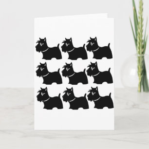 CARTES POUR FÊTES ANNUELLES TERRIER ÉCOSSAIS