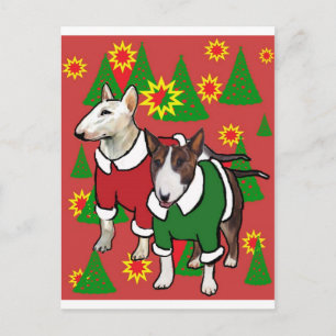 Cartes Pour Fêtes Annuelles Terrier taureau de Noël