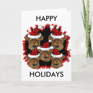 CARTES POUR FÊTES ANNUELLES TERRIERS AIRDALAIS