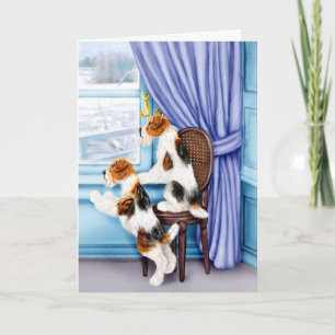 Cartes Pour Fêtes Annuelles Térriers Fox à poil dur Parlor Pals