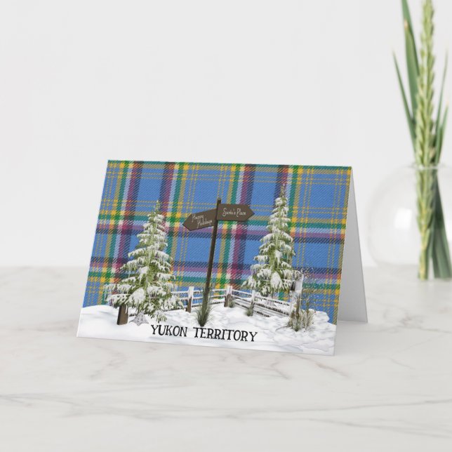 Cartes Pour Fêtes Annuelles Territoire du Yukon Tartan provincial original (Devant)