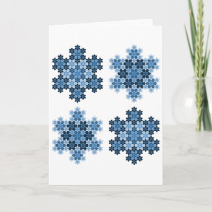 Cartes Pour Fêtes Annuelles Tessellé Koch Snowflakes