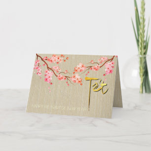 Cartes Pour Fêtes Annuelles Tet Hoa Anh Dao Blossom Nouvel An Vietnamien GC2a