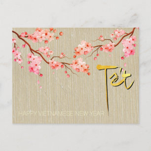 Cartes Pour Fêtes Annuelles Tet Hoa Anh Dao Blossom Nouvel An Vietnamien HP2a