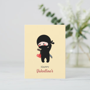 Cartes Pour Fêtes Annuelles Tête de papier à base d'origami noir Shy Blushing