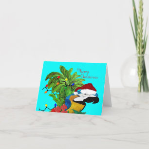 Cartes Pour Fêtes Annuelles Tête de perroquet Noël tropical