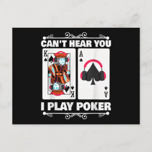 Cartes Pour Fêtes Annuelles Texas Holdem Poker N'entends Pas Vous Je Joue Au P