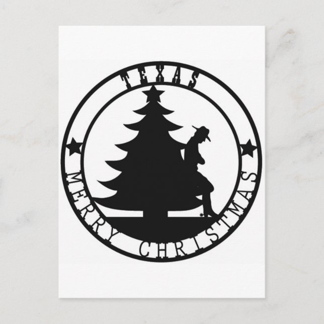 Cartes Pour Fêtes Annuelles Texas Joyeux Noël (Devant)