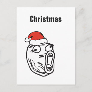 Cartes Pour Fêtes Annuelles Texte fait sur commande de Memes Troll LOL de Noël