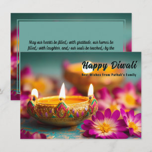 Cartes Pour Fêtes Annuelles Texte personnalisé, Diwali Luminous Traditions