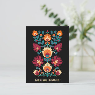 Cartes Pour Fêtes Annuelles Texte personnalisé Maroon, turquoise et jaune past