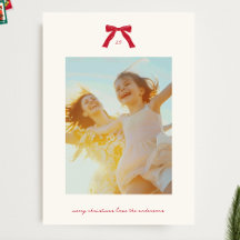 Texte rouge de Noël simple et photos personnalisée