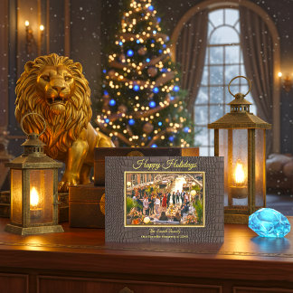 Cartes Pour Fêtes Annuelles Texture de faux alligator marron imprimée photo