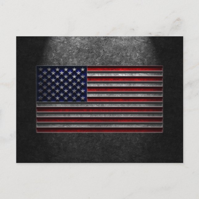 Cartes Pour Fêtes Annuelles Texture de pierre du drapeau américain (Devant)