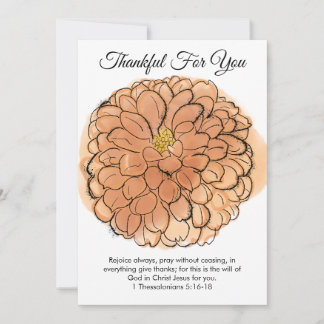 Cartes Pour Fêtes Annuelles Thankful Greeting Card