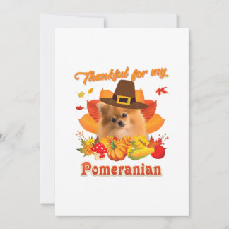 Cartes Pour Fêtes Annuelles Thankful My Pomeranian Dog Thanksgiving Im Pumpki