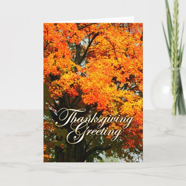 Cartes Pour Fêtes Annuelles Thanksgiving (Devant)
