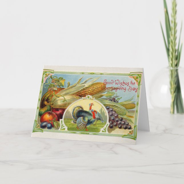 Cartes Pour Fêtes Annuelles Thanksgiving05 (Devant)