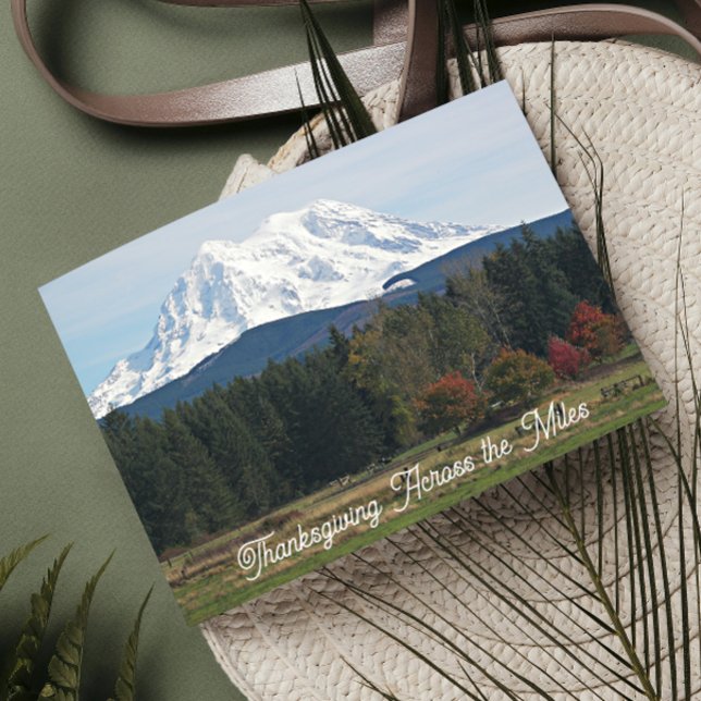 Cartes Pour Fêtes Annuelles Thanksgiving Across the Miles Mountain Landscape (In Situ)