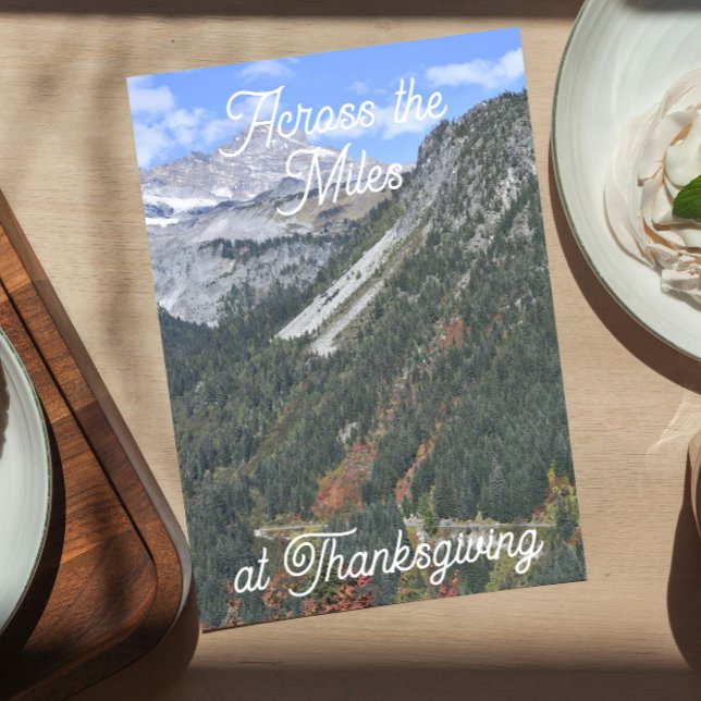 Cartes Pour Fêtes Annuelles Thanksgiving Across the Miles Mountain Valley (In Situ)