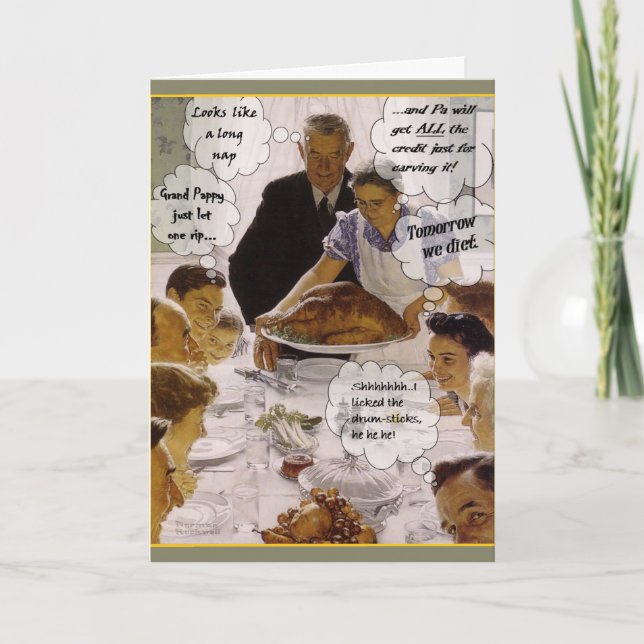 Cartes Pour Fêtes Annuelles Thanksgiving chez grand-mère (Devant)