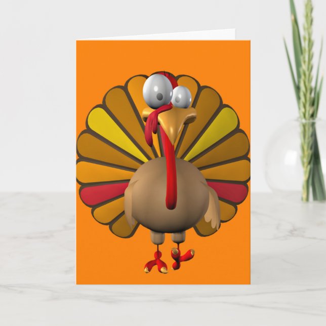Cartes Pour Fêtes Annuelles Thanksgiving drôle Turquie (Devant)