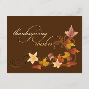 Cartes Pour Fêtes Annuelles Thanksgiving Feuille Classic Fall Theme
