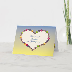 Cartes Pour Fêtes Annuelles Thanksgiving Heart - Pour Frère