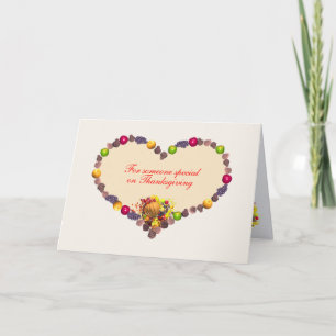 Cartes Pour Fêtes Annuelles Thanksgiving Heart - Pour Quelqu'Un Spécial