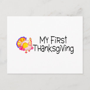 Cartes Pour Fêtes Annuelles Thanksgiving Mon Premier Thanksgiving