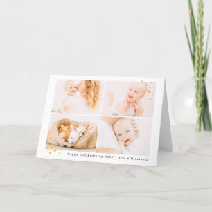 Cartes Pour Fêtes Annuelles Thanksgiving photo minimaliste moderne