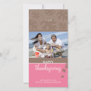 Cartes Pour Fêtes Annuelles THANKSGIVING PHOTOCARD :: tomber feuille 3