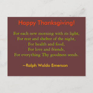 Cartes Pour Fêtes Annuelles Thanksgiving postcard