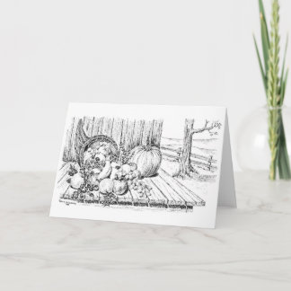 Cartes Pour Fêtes Annuelles Thanksgiving pour une récolte abondante