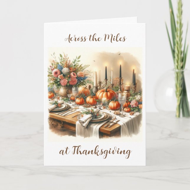 Cartes Pour Fêtes Annuelles Thanksgiving Sur Les Miles Holiday (Devant)