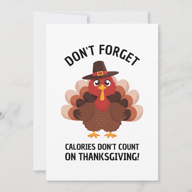 Cartes Pour Fêtes Annuelles Thanksgiving Turkey Humor Funny Fall Joke (Devant)