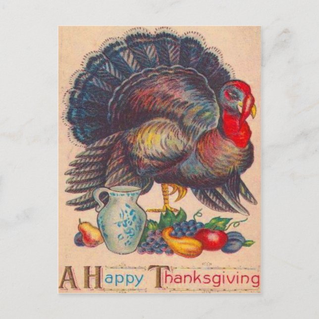 Cartes Pour Fêtes Annuelles Thanksgiving Turquie (Devant)