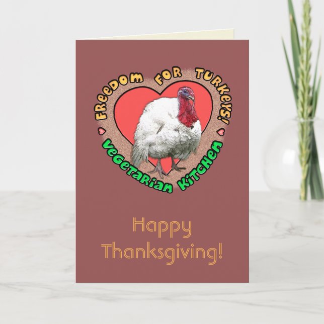 Cartes Pour Fêtes Annuelles Thanksgiving végétarien (Devant)