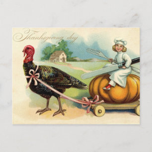 Cartes Pour Fêtes Annuelles Thanksgiving vintage
