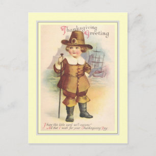 Cartes Pour Fêtes Annuelles Thanksgiving vintage