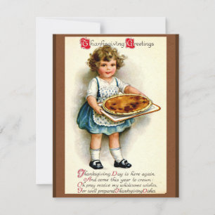 Cartes Pour Fêtes Annuelles Thanksgiving Vintage 1910