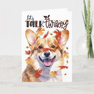 Cartes Pour Fêtes Annuelles Thanksgiving Welsh Corgi Dog Parlons Turquie
