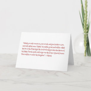 Cartes Pour Fêtes Annuelles The Birth of Yeshua